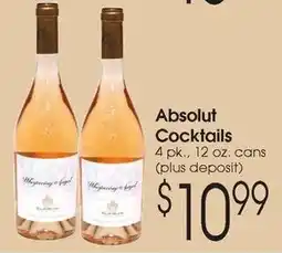 Family Fare Absolut Cocktails offer