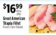 Pioneer Supermarkets Great American Tilapia Fillet offer