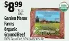 Pioneer Supermarkets Garden Manor Farms Organic Ground Beef offer