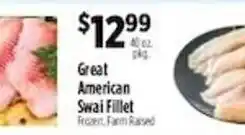 Pioneer Supermarkets Great American Swai Fillet offer