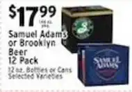 Associated Samuel Adams or Brooklyn Beer offer