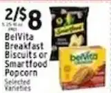 Associated BelVita Breakfast Biscuits or Smartfood Popcorn offer