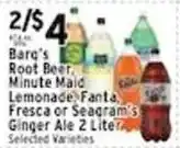 Associated Barq's Root Beer, Minute Maid Lemonade, Fanta, Fresca or Seagram's Ginger Ale offer