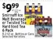 Associated Smirnoff Ice Malt Beverage or Twisted Tea Hard Iced Tea offer