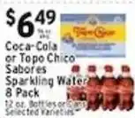 Associated Coca-Cola or Topo Chico Saboros Sparkling Water offer