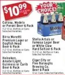 Associated Your Choice: Corona, Modelo or Peroni Beer 6 Pack offer