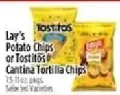 Pioneer Supermarkets Lay's Potato Chips or Tostitos Cantina Tortilla Chips offer