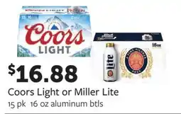 Fareway Coors Light or Miller Lite offer