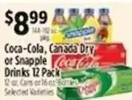 Pioneer Supermarkets Coca-Cola, Canada Dry or Snapple Drinks offer