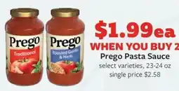 Fareway Prego pasta sauce offer