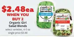 Fareway Organic Girl Salad Blends offer