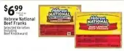 Associated Hebrew national beef franks offer