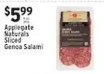Associated Applegate Naturals Sliced Genoa Salami offer