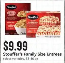 Fareway Stouffer's Family Size Entrees offer