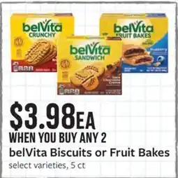 Fareway BelVita Biscuits or Fruit Bakes offer