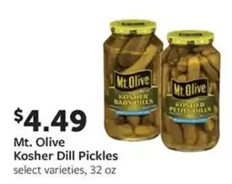 Fareway Mt. Olive Kosher Dill Pickles offer