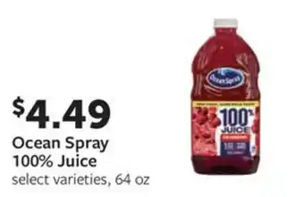 Fareway Ocean Spray 100% Juice offer