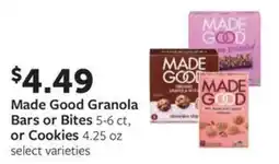 Fareway Made Good Granola Bars or Bites offer