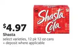 Fareway Shasta Cola offer