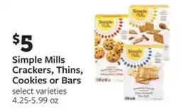 Fareway Simple Mills Crackers, Thins, Cookies or Bars offer