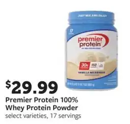 Fareway Premier Protein 100% Whey Protein Powder offer