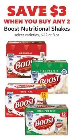 Fareway Boost Nutritional Shakes offer