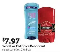 Fareway Secret or Old Spice Deodorant offer