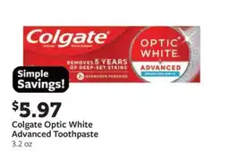 Fareway Colgate Optic White Advanced Toothpaste offer