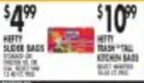 Pioneer Supermarkets Hefty slider bags offer