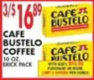 Pioneer Supermarkets Cafe Bustelo coffee offer