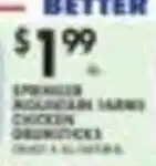 Pioneer Supermarkets Springer Mountain Farms Chicken Drumsticks offer