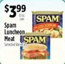 Pioneer Supermarkets Spam Luncheon Meat offer