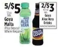 Pioneer Supermarkets Goya Aloe Vera Drinks offer