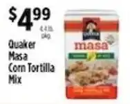 Pioneer Supermarkets Quaker masa corn tortilla mix offer