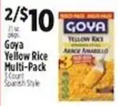 Pioneer Supermarkets Goya Yellow Rice Multi-Pack offer