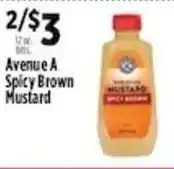 Pioneer Supermarkets Avenue A Spicy Brown Mustard offer