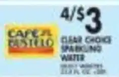 Pioneer Supermarkets Cafe Bustelo Clear Choice Sparkling Water offer