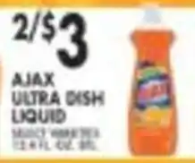 Pioneer Supermarkets Ajax ultra dish liquid offer
