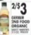 Pioneer Supermarkets Gerber 2nd Food Organic offer