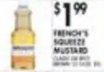Pioneer Supermarkets French's squeeze mustard offer