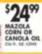 Pioneer Supermarkets Mazola corn or canola oil offer