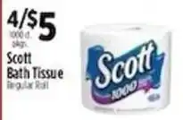 Pioneer Supermarkets Scott Bath Tissue offer