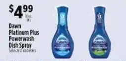 Pioneer Supermarkets Dawn Platinum Plus Powerwash Dish Spray offer