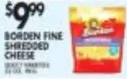 Pioneer Supermarkets Borden fine shredded cheese offer