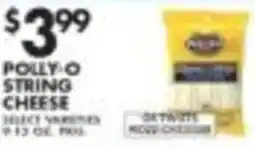 Pioneer Supermarkets Polly-o string cheese offer