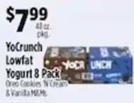 Pioneer Supermarkets Yocrunch lowfat yogurt 8 pack offer