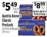 Pioneer Supermarkets Auntie Anne's Classic Pretzels or Pretzel Nuggets offer