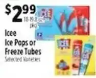 Pioneer Supermarkets Icee Ice Pops or Freeze Tubes offer