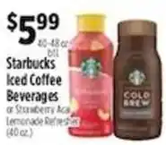 Pioneer Supermarkets Starbucks Iced Coffee Beverages offer