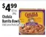 Pioneer Supermarkets Cholula burrito bowls offer